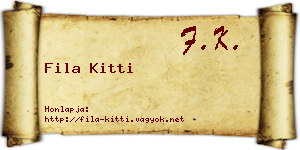 Fila Kitti névjegykártya
